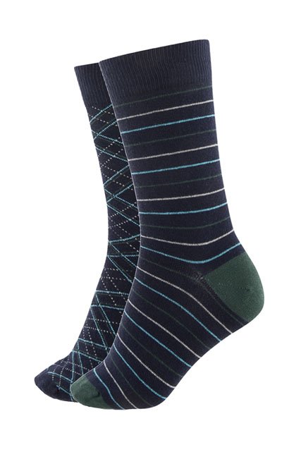 LOT DE 2 PAIRES DE CHAUSSETTES 80% COTONMEN ACCESSORIES